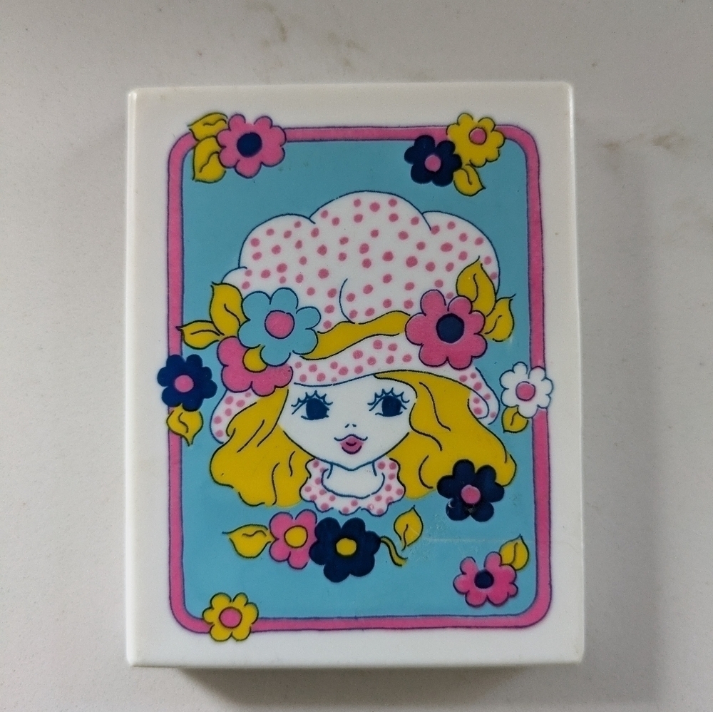 Vintage tinkerbell cosmetics makeup compact mirror